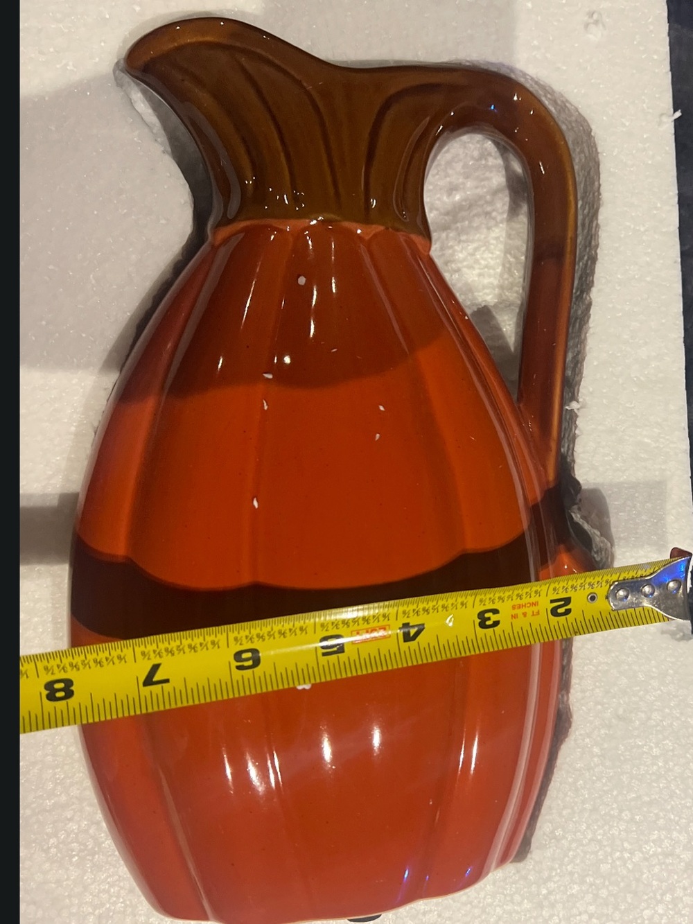 Signature Ceramic Pitcher Wall Decor in Orange and Brown - Picture 2 of 3